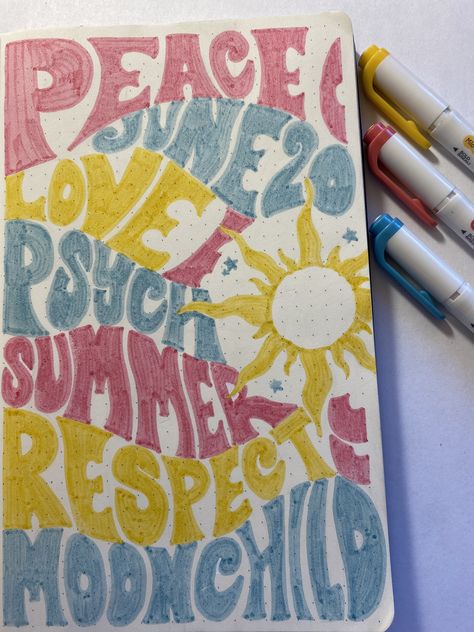 Summer Notebook Cover, Summer Bujo Ideas, Summer Journal Page, Scrapbook Cover Aesthetic, Summer Bujo Themes, Summer Journal Cover, June Journal Ideas, Summer Scrapbook Cover, June Bujo Cover