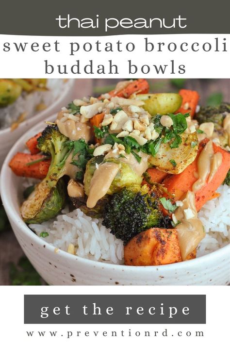 Broccoli Buddha Bowl, Sweet Potato Stir Fry, Potato Broccoli, Paleo Recipies, Plant Based Diet Recipes, Thai Peanut, Buddha Bowl, Plant Based Eating, Meatless Monday