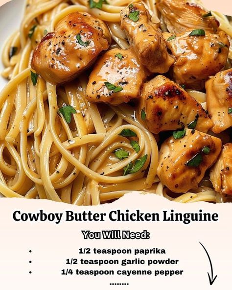 Cowboy Butter Chicken Linguine, Chicken Linguine, Cowboy Butter, Boneless Skinless Chicken, Pot Meals, Linguine, Butter Chicken, Cayenne Peppers, Skinless Chicken Breast