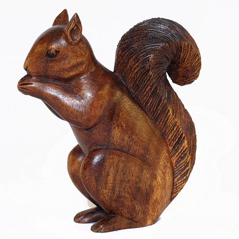 Squirrel Sculpture, Shot Glass Holder, Red Squirrel, Wood Carving Art, Whittling, Wood Sculpture, Wood Carving, Garden Sculpture, Hand Carved