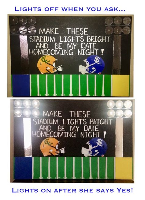 Homecoming Proposal for rival teams! Our football player asked your cheerleader!! 😂 Cute Homecoming Proposals Football, Football Player Hoco Proposal, Football Promposal For Him, Football Hoco Proposal For Guys, Football Homecoming Proposals, Hoco Proposals Ideas Football, Promposal Ideas For Him, Asking To Homecoming, Football Promposal