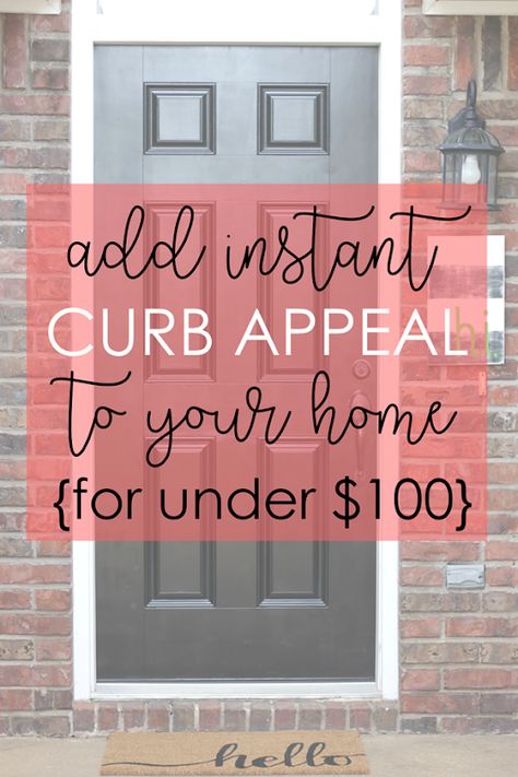 Add Instant Curb Appeal to Your Home for Under $100 at Life Storage Blog Landscape Entryway Ideas, Curb Appeal Landscape Entryway, Brick House Cottage, Outdoor Bench Decorating Ideas, Front Entryway Ideas Exterior, Curb Appeal Diy Ideas, Easy Curb Appeal Ideas, Easy Curb Appeal, Curb Appeal Easy