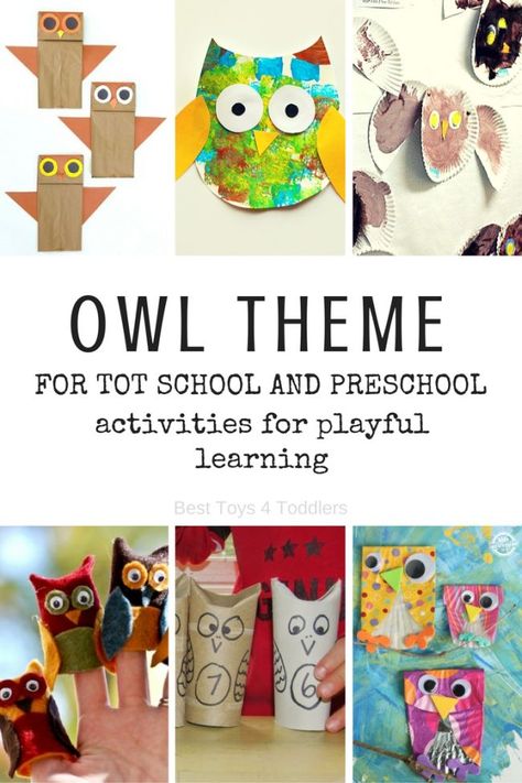 Seven days of planned play and learning activities covering letter O and owl theme as part of tot school and preschool with printable planner. Owl Preschool, Tot School Themes, Covering Letter, Preschool Play, Felt Owls, Owl Theme, Best Toys, Tot School, Preschool Theme