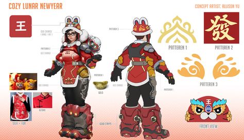 Cozy Lunar New Year Mei Skin Concept Art - Overwatch 2 Art Gallery Overwatch Skin Concept, Mei Skins, Overwatch Skin Concepts, Base Character, Overwatch 2, Game Character Design, Lunar New Year, Video Game Characters, Game Artwork