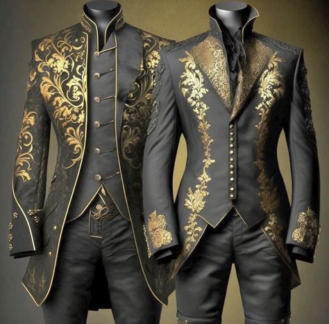 Fantasy Male Villain Aesthetic, Tailored Fashion, King Outfit, Fancy Suit, Dress Suits For Men, Concept Clothing, Designer Suits For Men, Men Stylish Dress, Fashion Suits For Men