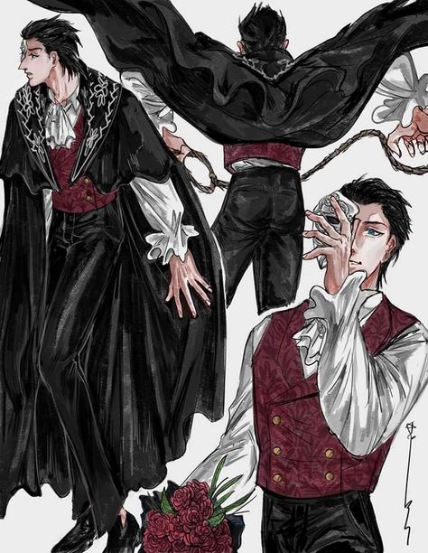 Phantom Of The Opera Anime Art, Fiddling With Hands Pose, Halloween Phantom Of The Opera, Erik Phantom Of The Opera Art, Vincent House Of Wax Fanart, Phantom Of The Opera Inspired Outfits, Phantom Of The Opera Matching Pfp, Time Princess Phantom Of The Opera, Erik X Raoul