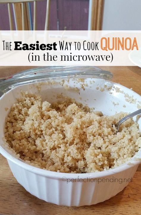 Quinoa Microwave, Cooking Quinoa, Cook Quinoa, Easy Quinoa, Meatless Monday Recipes, Microwave Cooking, Fast Easy Meals, Microwave Recipes, Quinoa Recipes