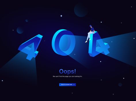 404 Page by Olia on Dribbble 404 Error Page Design, Error Page Design, Brand Positioning, Daily Ui, Bird Illustration, Error Page, Information Technology, 404 Error, Page Design