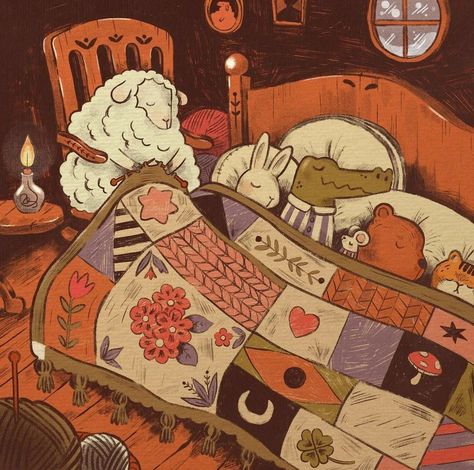 L Wallpaper, Peaceful Night, Storybook Art, Good Style, Draw Art, Fairytale Art, Children's Book Illustration, Cute Illustration, Animal Illustration