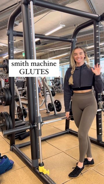 ALEX | All Things Fitness on Instagram: "5 of my favorite glute exercises on the smith machine! 1️⃣ Step Ups ✅ slight forward lean ✅ back leg stays mostly straight. Drive through your front foot! 2️⃣ RDL ✅ push hips back, like you’re carrying grocery’s and need to shut the car door with your butt 3️⃣ Hip Thrust ✅ use a riser that hits below your shoulder blades ✅ keep gaze forward 4️⃣ Reverse Lunge / Deficit Reverse Lunge ✅ drive through front door ✅ slight lean forward ✅ add a riser for ex Rdl Exercise Smith Machine, Deficit Reverse Lunge, Step Ups, Glute Exercises, Smith Machine, Reverse Lunges, The Smith, Hip Thrust, Drive Through