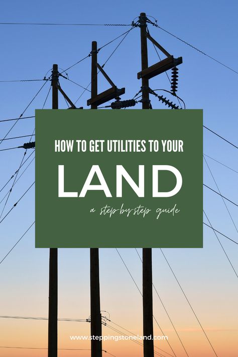 Are you a landowner or considering purchasing land? Access to utilities is essential, but knowing where to start can be daunting. Our comprehensive guide covers everything you need to know about land utilities, from determining if your land already has utilities to figuring out which type of utility is best for your needs. Don't miss out on this valuable information - check out our latest blog post now! #realestate #vacantland #homesteading #sustainableliving #offgridliving #ruralproperty Buying Land To Build A House, Purchasing Land, Land Purchase, Witchy Cottage, Buying Land, Intentional Community, Land Clearing, Rural Land, Buy Land