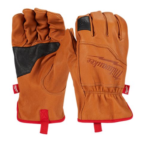 MILWAUKEE® Medium Goatskin Leather Gloves have SMARTSWIPE™ touchscreen compatible Knuckle for easy access to touch screens. Leather Work Gloves, Gloves Design, Safety Gloves, Milwaukee Tools, Leather Cuts, Work Gloves, Buffalo Leather, Leather Work, Comfortable Tops