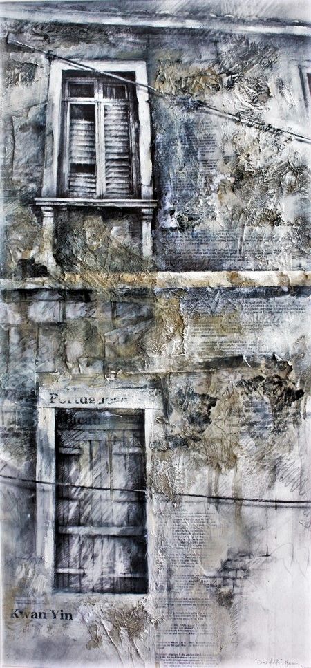 Decaying Buildings, Ian Murphy, Painting Castle, Plum Chutney, Decay Art, Newspaper Art, Layered Art, Building Art, Gcse Art