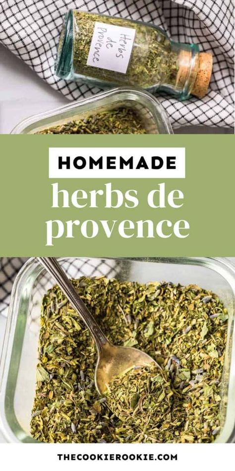 Herbs de Provence Recipe Herb De Provence Recipe, Potatoes Soup, Chicken Broth Recipes, Chicken Bread, Homemade Dry Mixes, Homemade Spice Mix, Herb Roasted Potatoes, Spice Blends Recipes, Spice Mix Recipes