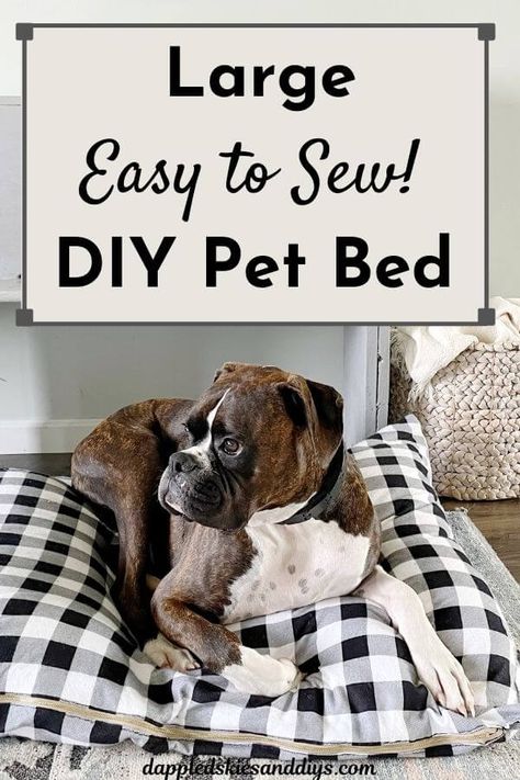 Diy Washable Dog Bed, Homemade Dog Beds For Large Dogs, Dyi Dog Bed, Pet Bed Diy, Diy Dog Bed Pillow, Dog Bed Sewing Pattern, Easy Dog Bed, Pet Bed Pattern, Doggie Beds