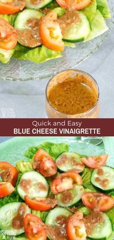 A quick and easy low carb blue cheese vinaigrette dressing made with balsamic vinegar. It adds an extra special touch to a plain tossed salad. #bluecheese #dressing #saladdressing #lowcarbdressing #lowcarb #keto #ketorecipes #weightwatchers #Atkins | LowCarbYum.com via @lowcarbyum Blue Cheese Vinaigrette Dressing Recipe, Blue Cheese Vinaigrette Dressing, Blue Cheese Vinaigrette, Low Carb Dressing, Keto Salad, Keto Diet Breakfast, Low Carb Salad, Diet Breakfast Recipes, Tossed Salad