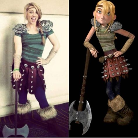 Astrid from How to train your dragon Viking side by side Cosplay cosplayer Dream and Believe Cosplay Astrid Hofferson Costume, How To Train Your Dragon Cosplay, Astrid Costume, Astrid Cosplay, Toothless Costume, Cosplay Photoshoot, Dragon Costume, Cosplay Diy, Train Your Dragon