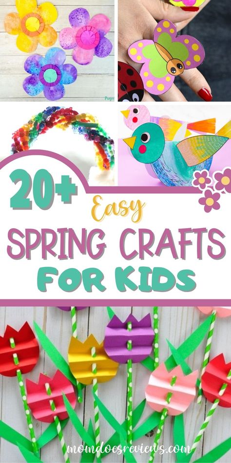 Blooming with Creativity: 20 Easy Spring Crafts for Kids of All Ages Crafts For April For Kids, May Kids Crafts, 4 Year Crafts Art Projects, April Crafts For Preschoolers, Spring Craft Preschool, Spring Crafts For Kids Elementary, May Crafts For Kids, Spring Time Crafts, April Crafts For Kids