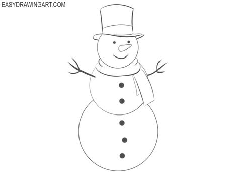 How to Draw a Snowman Drawing A Snowman, How To Draw A Snowman Step By Step, Snowman Sketch Easy, Snowman Drawing For Kids, Drawing Snowman, How To Draw Snowman, Draw Snowman, Snowman Drawing Easy, How To Draw A Snowman