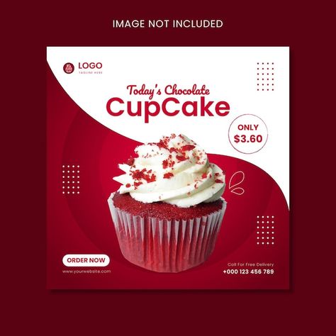 Cupcake Graphic Design, Cover Post Design, Sweet Social Media Design, Sweet Poster Design, Chocolate Poster Design Ideas, Cupcake Advertisement, Cake Social Media Design, Cupcake Poster Design, Chocolate Poster Design