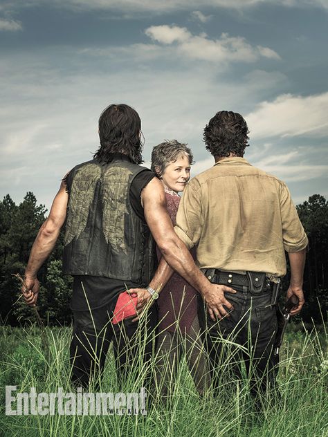 Love this threesome!  #TheWalkingDead Rick And Daryl, Daryl And Rick, Twd Funny, Twd Cast, Walking Dead Funny, Walking Dead Daryl, Melissa Mcbride, The Walking Dead Tv, Walking Dead Cast