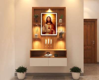 Modern Altar Design Home Catholic, Hall Interior Design Living, Storage Furniture Design, Simple Stage Decorations, Altar Ideas, Altar Design, Hall Interior Design, Hall Interior, Main Door Design