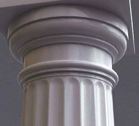 Round Pillar Design, Doric Order, House Pillars, Columns Decor, Drawing Room Ceiling Design, Round Column, Cornice Design, House Window Design, Down Ceiling Design