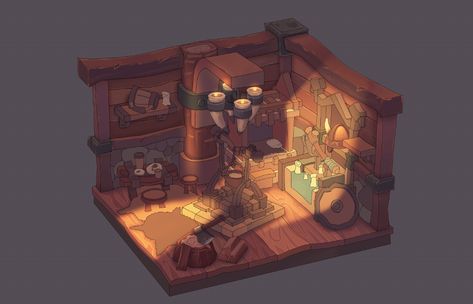 Viking room early concept on Behance Viking Interior Concept Art, Medieval Room Concept Art, Set Dressing Concept Art, Viking Interior Design, Viking Room, Background Class, Httyd Concept Art, Modular Room, Game Design Illustration