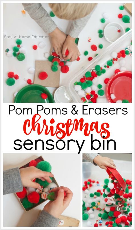 Preschool Christmas Sensory, Party Games For Families, Sensory Bin For Preschoolers, Christmas Sensory Bin, Christmas Activities For Toddlers, Christmas Sensory, Sensory Tables, Games For Families, Preschool Christmas Activities