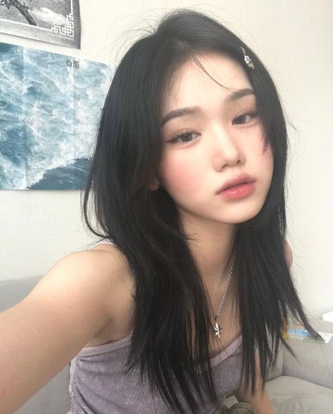 Soft Makeup Looks, Korean Face, Korean Hair, Hair Reference, Asian Makeup, Dream Hair, Pretty Selfies, Pretty Makeup, Cute Makeup