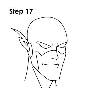 How to Draw Flash Step 17 How To Draw Flash Step By Step, How To Draw Flash, The Flash Drawing Easy, Marvel Heroes Drawing, Gotham Painting, Flash Drawing Easy, The Flash Drawing, Marvel Drawing Ideas, Flash Sketch