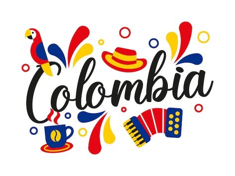 Colombia Independence Day, English Day, Colombian Culture, International Party, Colombian Art, Map Projects, Over 60 Fashion, Art Hobbies, Whatsapp Web