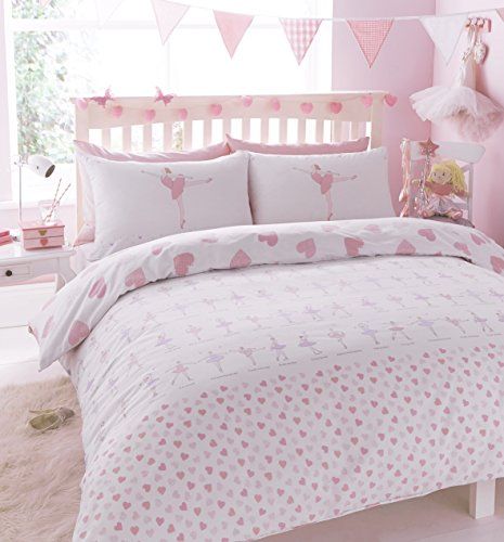 Ballerina Bed set, featuring Dancing ballerinas and Pink hearts Duvet cover & Pillow case set (Single) Ballerina http://www.amazon.co.uk/dp/B00VAOLGDA/ref=cm_sw_r_pi_dp_HWRCvb1S9JTH1 Ballerina Bedding, Ballerina Bedroom, Ballet Room, Ballerina Room, Full Bedding Sets, Hearts Design, Shabby Chic Bedroom, Shabby Chic Bedrooms, Ballet Dancer