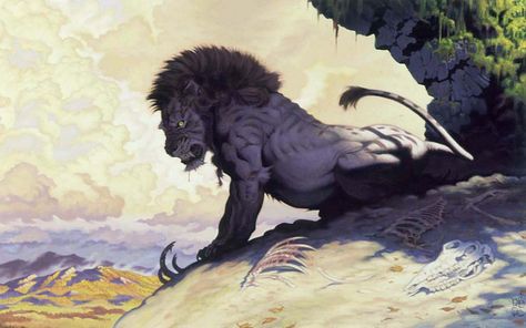 Sabertooth Tiger, Nemean Lion, Hawaii Wall Art, Mythical Animal, Astrology Art, Great Cat, Fantasy Castle, Lion Art, Big Cats