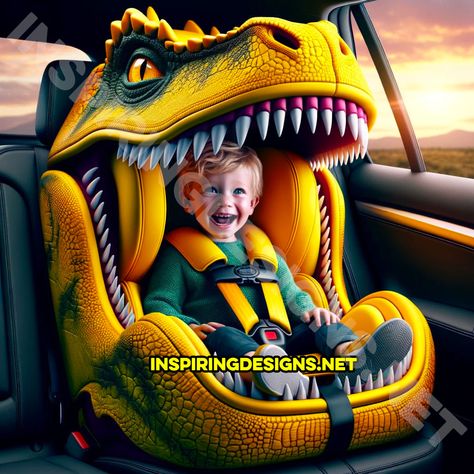 These Dinosaur Shaped Car Seats Will Make Your Kids Love Car Rides! Car Rides, Love Car, Latest Trend, Car Ride, Dream Come True, T Rex, Car Seats, Make Your, Make It Yourself