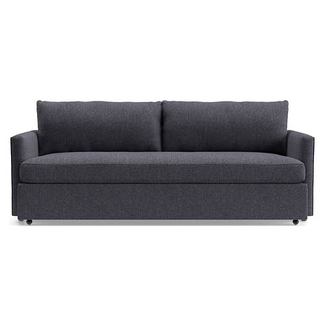 Lounge Trundle Sleeper + Reviews | Crate and Barrel Classic Apartment, Bench Sofa, Deep Couch, Deep Sofa, Cool Couches, Long Sofa, Apartment Sofa, Sofa Review, Sofa Bench