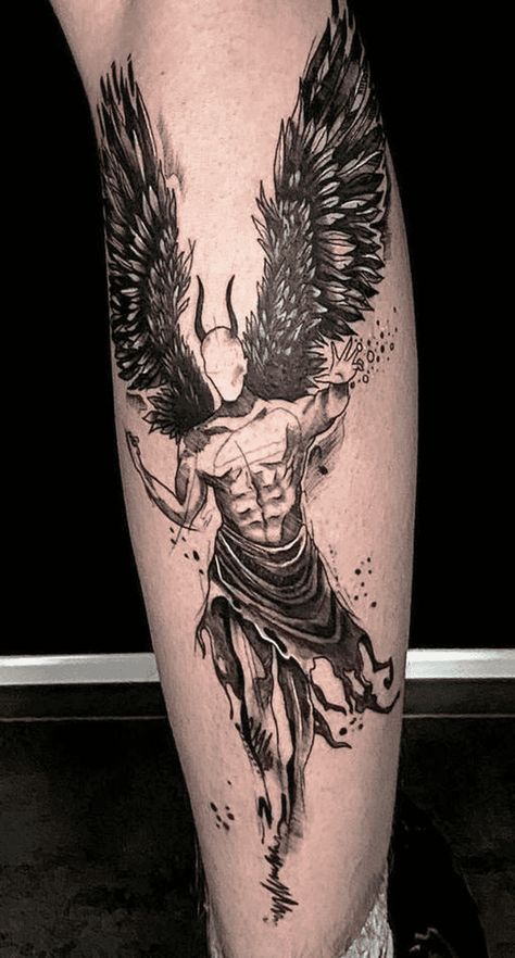 Demon Tattoo Design Images (Demon Ink Design Ideas) Conquering Demons Tattoo, Shadow Demon Tattoo, Inner Demon Tattoo, Devil Tattoo Men, Demonic Tattoos For Men, Tattoo Ideas Demon, Demon Tattoo For Men, Demon Tattoo Ideas, Incubus Demon