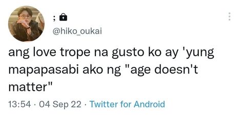 age gap, love trope, tagalog memes So This Is Called Pangungulila, Age Gap Love, Twitter Memes, Age Gap, Gap, Memes, Twitter, Movie Posters, Film Posters