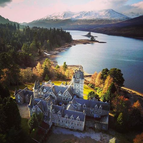 Loch Laggan • Scotland Monarch Of The Glen, Castles In Ireland, Scottish Castles, Fantasy Castle, Scotland Travel, British Isles, Beautiful Islands, Beautiful Destinations, Cityscape