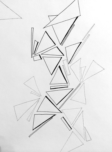 Triangular mood. #art #lines #triangle #graphics Drawing Triangles Design, Triangle Line Art, Triangle Collage, Triangle Architecture, Triangle Aesthetic, Triangular Architecture, Triangle Composition, Parti Diagram, Triangles Design