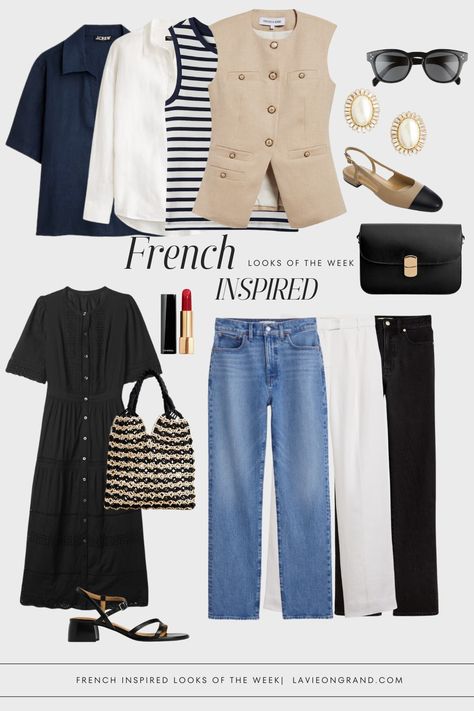 French Fridays Edition No. 2 | LaVieOnGrand French Minimalist Wardrobe, French Wardrobe Basics, French Inspired Fashion, French Capsule Wardrobe, How To Have Style, Parisian Outfits, Capsule Wardrobe Women, French Wardrobe, Friday Outfit