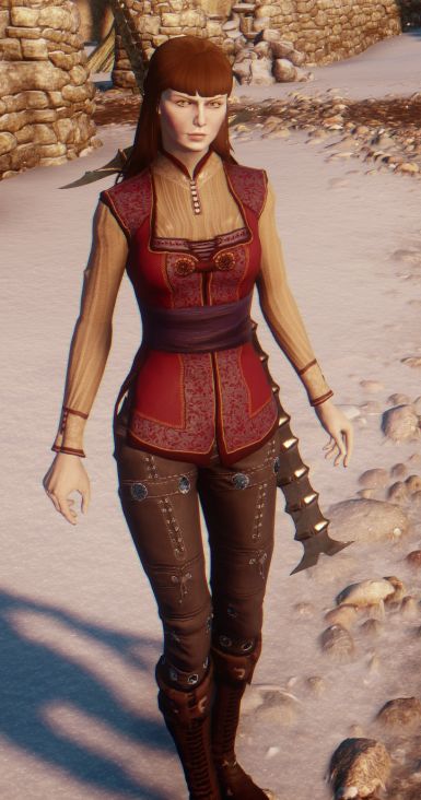 Lady Trevelyan - Pajamas mesh and texture edit at Dragon Age: Inquisition Nexus - Mods and community Free Marches Dragon Age, Dragon Age Outfits, Dragon Age Fashion, Dragon Age Inquisition Mods, Outfit Edit, Dragon Age Inquisition, Popular Games, Dragon Age, 20th Anniversary