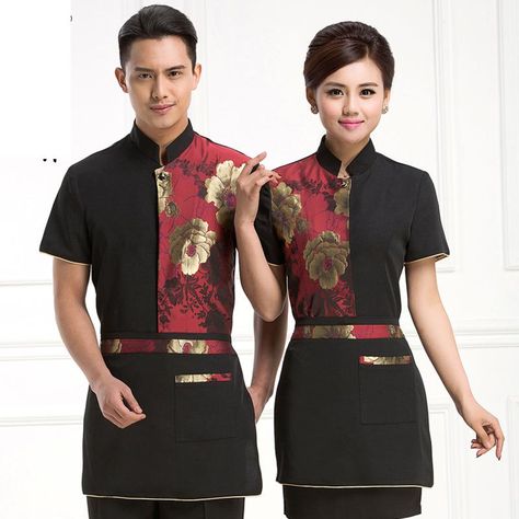 >> Click to Buy << Hotel Uniform Summer Restaurants Cafe Restaurant Snack Uniforms For Men And Women Section Half Sleeve Work Wear J190 #Affiliate Waiter Uniform Design, Cafe Uniform, Waitress Uniform, Waiter Uniform, Restaurant Uniforms, Hotel Uniform, Chef Jackets, Staff Uniforms, Chef Clothes