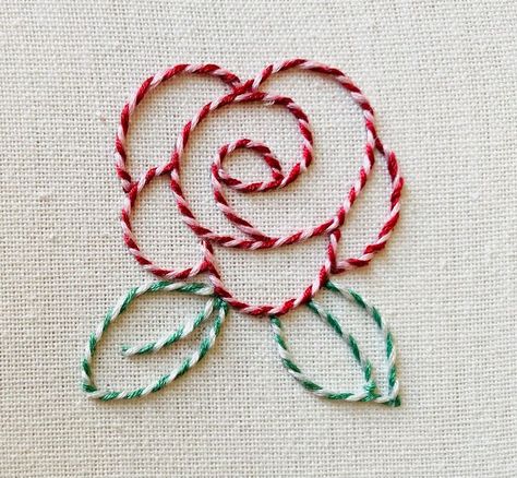 Simple Design Embroidery, Embroidery Pictures Drawing, Hand Embroidery Back Stitch, Cute Embroidery Designs Simple, Embroidery Drawing Pattern, Back Stitch Embroidery Design, Free Hand Embroidery Designs, Simple Embroidery Patterns, Crochet Necklace With Beads