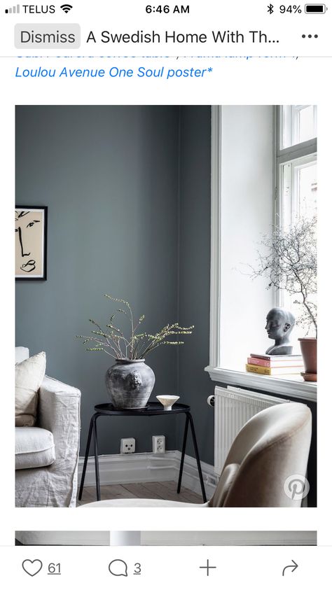 Earthy Home Decor, Simple Interior, Living Room Scandinavian, Minimalist Lifestyle, Scandinavian Home, Blue Walls, Grey Walls, Room Colors, Living Room Inspiration