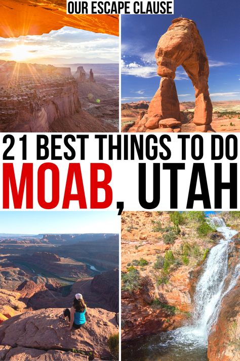 Looking for the best things to do near Moab? Here's how to make the most of your trip! what to do in moab utah | moab things to do | moab utah things to do in | best things to do near moab ut | moab travel guide | moab utah travel tips | moab vacation ideas | best activities in moab utah | moab activities | best hikes in moab utah | moab hikes | scenic drives near moab utah | best arches near moab utah | moab waterfalls | waterfalls in moab utah | Utah Bucket List, Utah National Parks Road Trip, Utah Parks, Utah Vacation, Utah Adventures, Utah Road Trip, National Park Road Trip, Utah Travel, Moab Utah