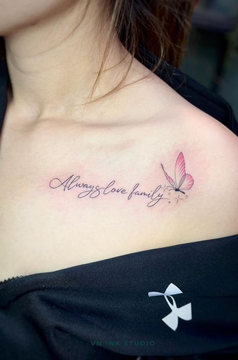 Butterfly Chest Tattoo For Women, Tato Nama, Name Tattoo On Hand, Minimal Tattoo Ideas, Flower Tattoo Ideas, Phoenix Tattoo Design, Chest Tattoos For Women, Matching Couple Tattoos, Unique Tattoo Designs