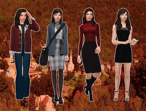 Rory Gilmore Sims 4, Sims 4 Rory Gilmore Cc, Sims 4 Gilmore Girls Cc, Gilmore Girls Clothes, Gilmore Girls Aesthetic Outfits, Haus Aesthetic, Lorelai Gilmore Outfits, Rory Gilmore Hair, App Style