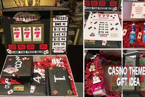 Diy Slot Machine, Casino Birthday Party, Casino Birthday, Gambling Gift, Party Food Themes, Casino Party Decorations, Casino Royale Party, Slot Machine Party, Casino Night Party