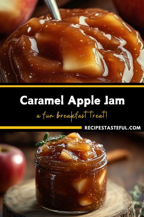 Caramel Apple Jam Recipe, Caramel Apple Jam, Apple Jam, Diced Apples, Pint Jars, Homemade Jam, On Toast, Caramel Apple, Jam Recipes